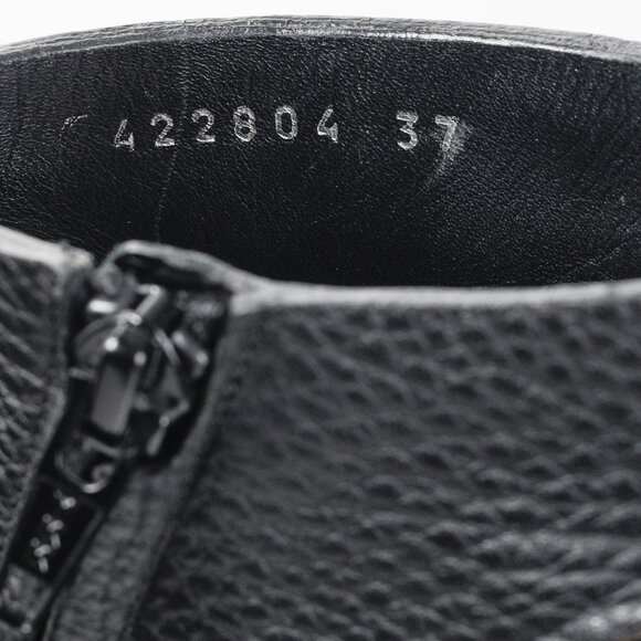 Balenciaga Black Pebbled-Leather Peep-Toe Sandals - Picture 11 of 11